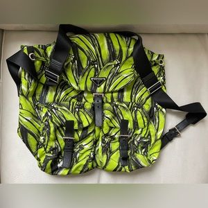 RARE!!! Prada Tessuto Stampat Banana Green Backpack